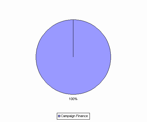 Pie Chart: Campaign Finance=100%