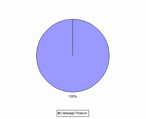 Pie Chart: Campaign Finance=100%