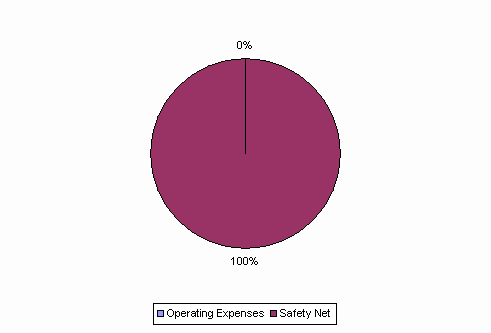 Pie Chart: Operating Expenses=0%, Safety Net=100%