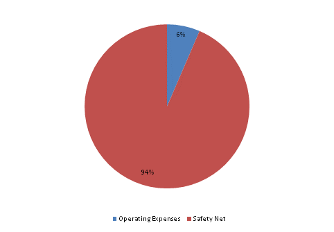Pie Chart: Operating Expenses=6%, Safety Net=94%