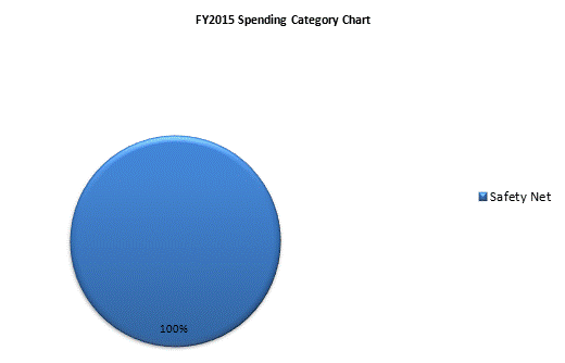 FY2015 Spending Category Chart:Safety Net=100%