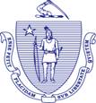 Massachusetts State Seal Outlined 300 Blue spot